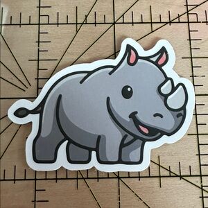 💜13/$13 +Bundle Sticker Sale | Rhinoceros Animal Waterproof Sticker